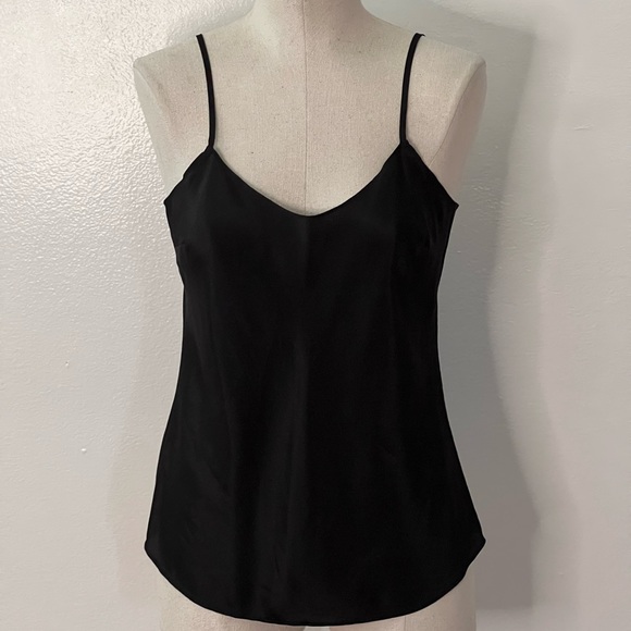 JCrew Swiss Dot Silk Button Down Blouse with Detachable Camisole - Picture 4 of 7